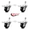 Service Caster 3 Inch Phenolic Swivel 12mm Threaded Stem Caster Set with Total Lock Brake SCC-TSTTL20S314-PHR-M1215-4 - alternate 5
